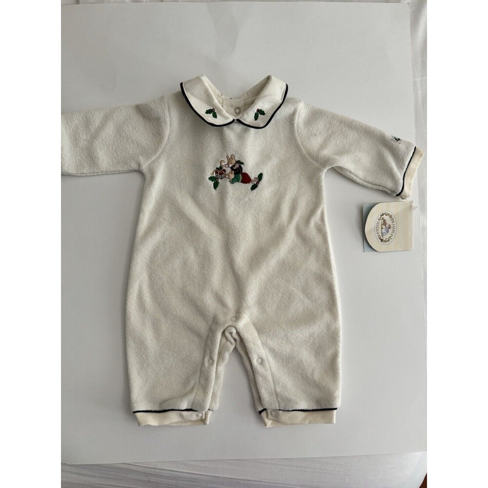 NWT Vintage Brambly Hedge Collared Christmas One-piece Size 0-3 Mos